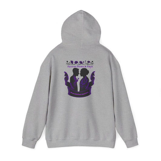 💜 Freedom Blooms in Purple – Domestic Violence Awareness Hoodie