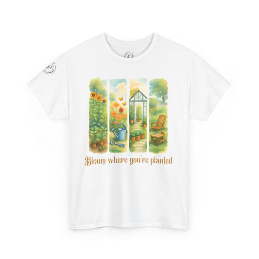 IB Bloom Where You’re Planted" Garden Scene Tee – Rooted in Growth