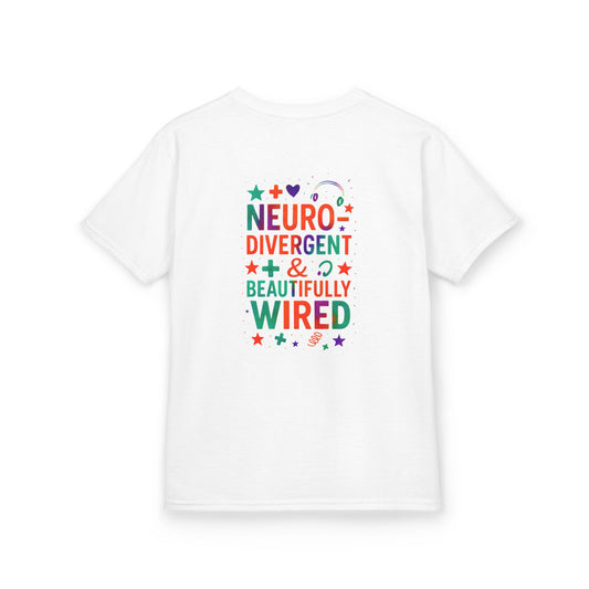 🧩 IB Leaf Neurodivergent & Beautifully Wired – Kids SPD & Autism Awareness Tee