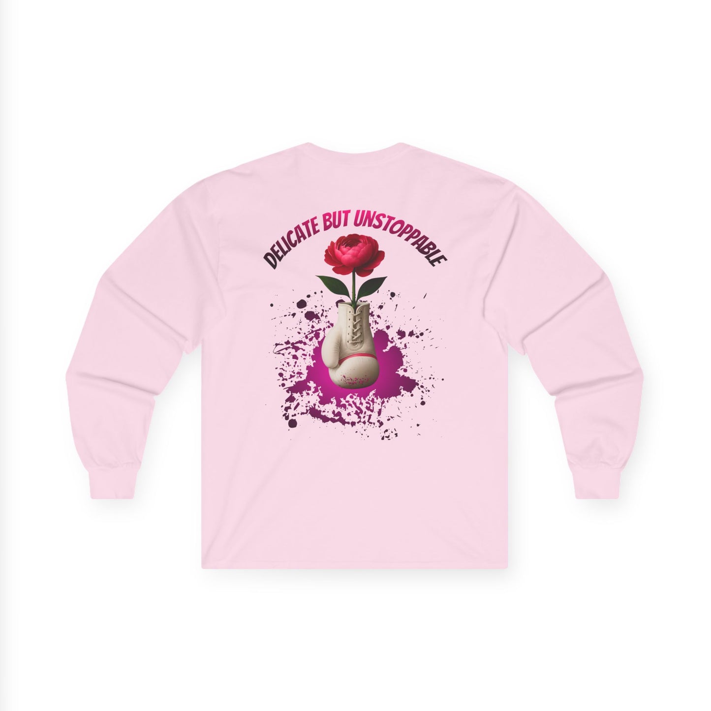 IB Leaf Fight in Bloom – Breast Cancer Awareness Long Sleeve Tee
