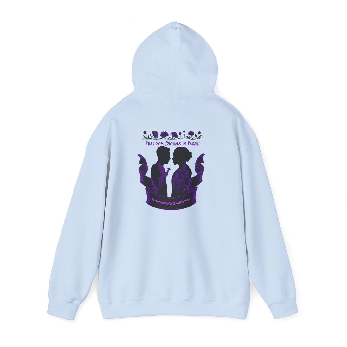 💜 Freedom Blooms in Purple – Domestic Violence Awareness Hoodie