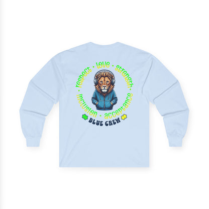 IB Leaf "Blue Crew" Autism Awareness Long Sleeve – Roar with Respect, Lead with Love