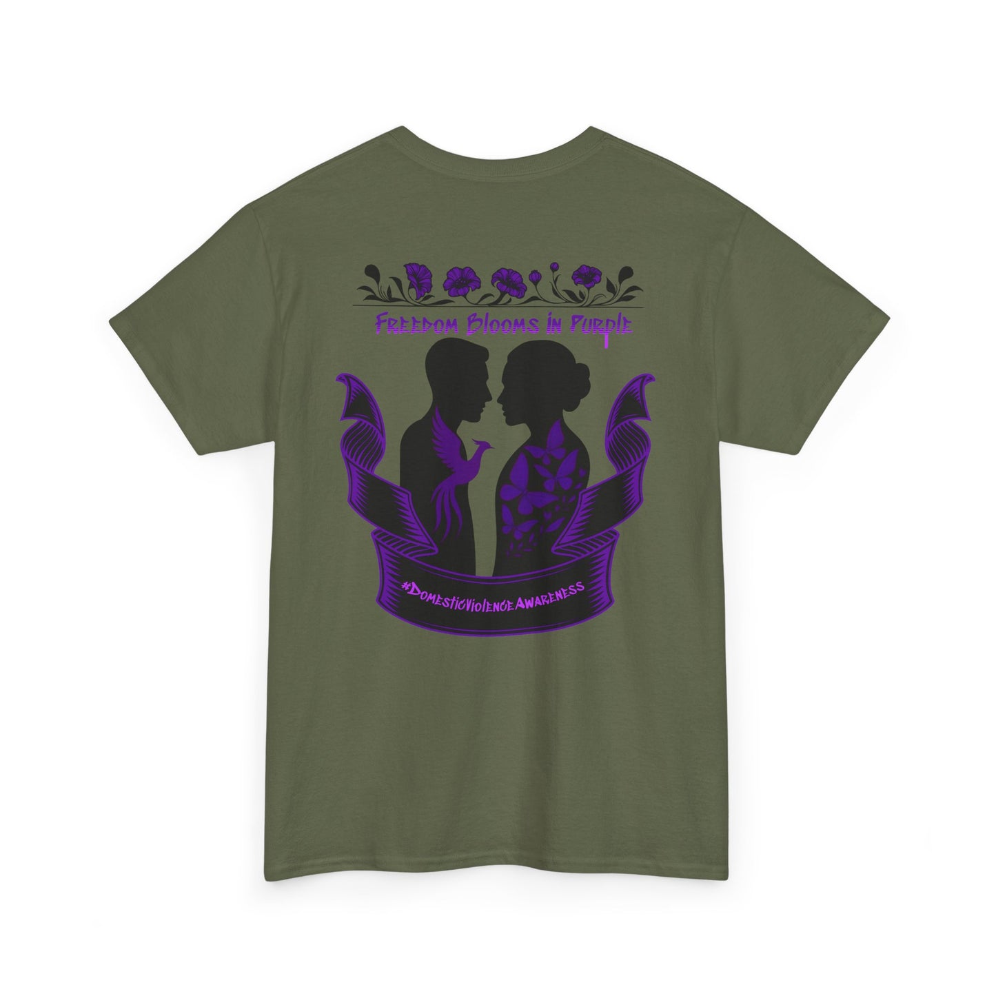 💜 Freedom Blooms in Purple – Domestic Violence Awareness Tee