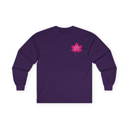 IB Leaf Fight in Bloom – Breast Cancer Awareness Long Sleeve Tee