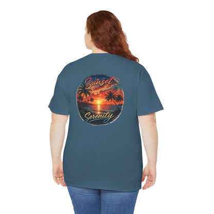 Sunset Serenity | Premium Coastal Art Tee