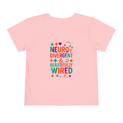 🧩 IB Leaf Neurodivergent & Beautifully Wired – Toddler SPD & Autism Awareness Tee