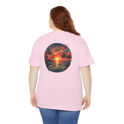 Sunset Serenity | Premium Coastal Art Tee