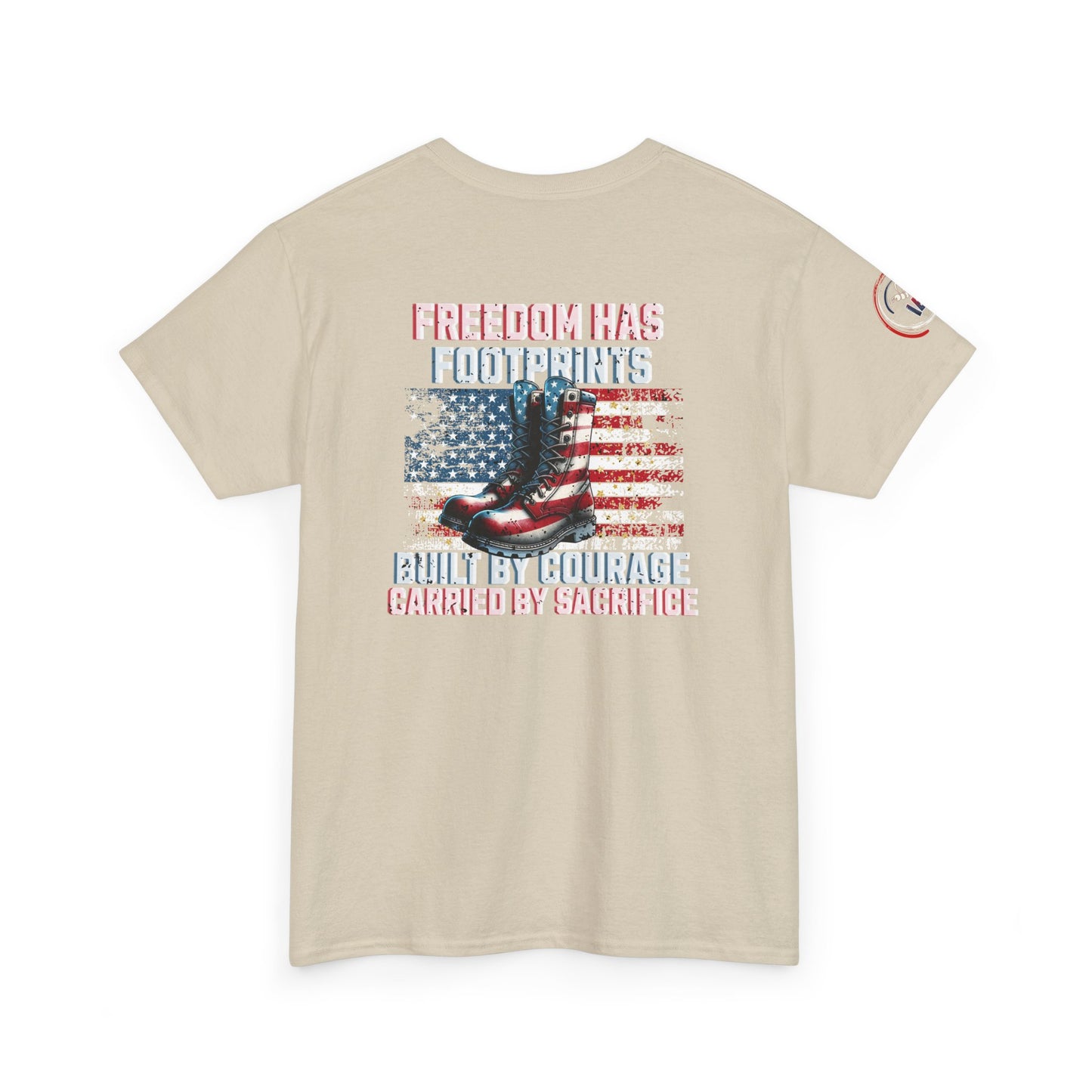 IB Leaf™ Freedom Has Footprints Veterans Tribute Tee | Built by Courage, Carried by Sacrifice