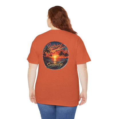 Sunset Serenity | Premium Coastal Art Tee