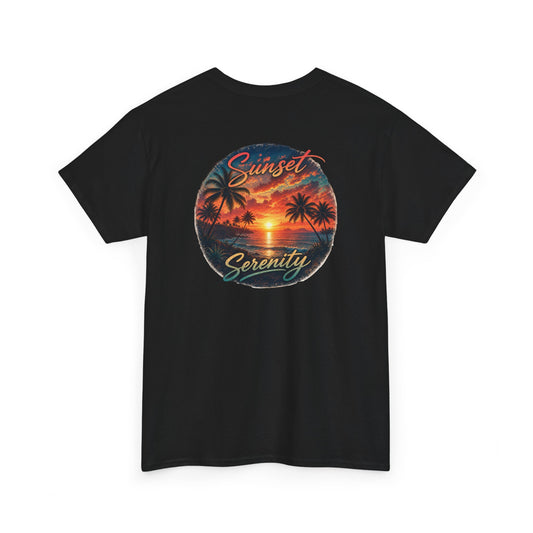 Sunset Serenity | Premium Coastal Art Tee