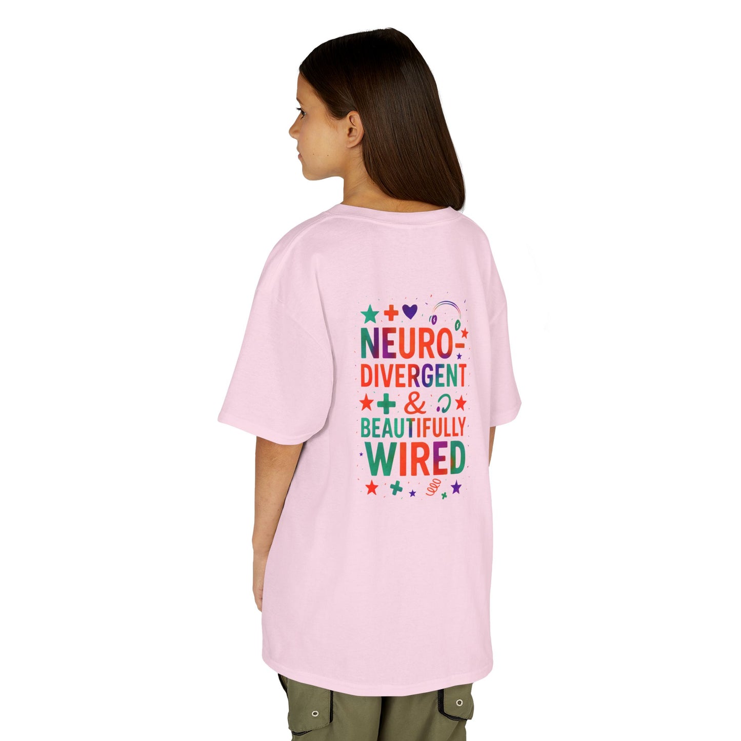🧩 IB Leaf Neurodivergent & Beautifully Wired – Kids SPD & Autism Awareness Tee