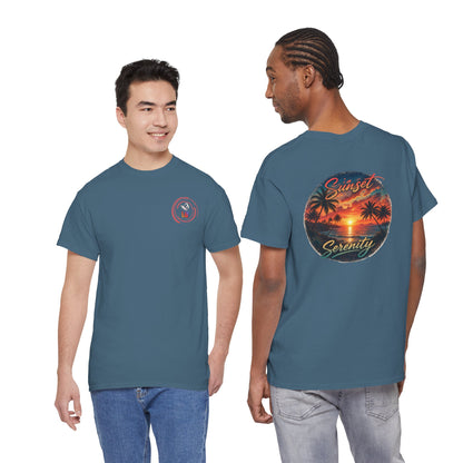 Sunset Serenity | Premium Coastal Art Tee