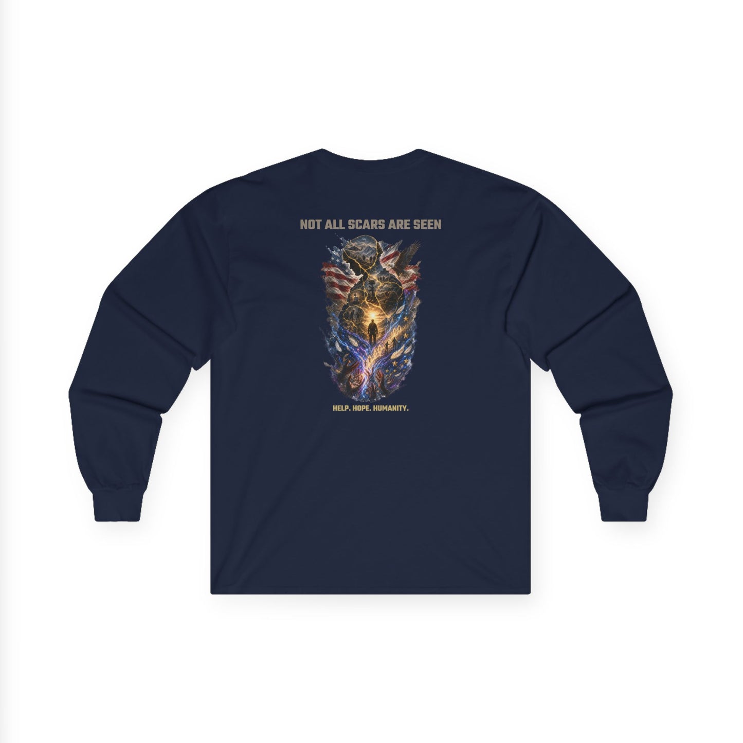 Not All Scars Are Seen | Veteran Mental Health Awareness Long Sleeve