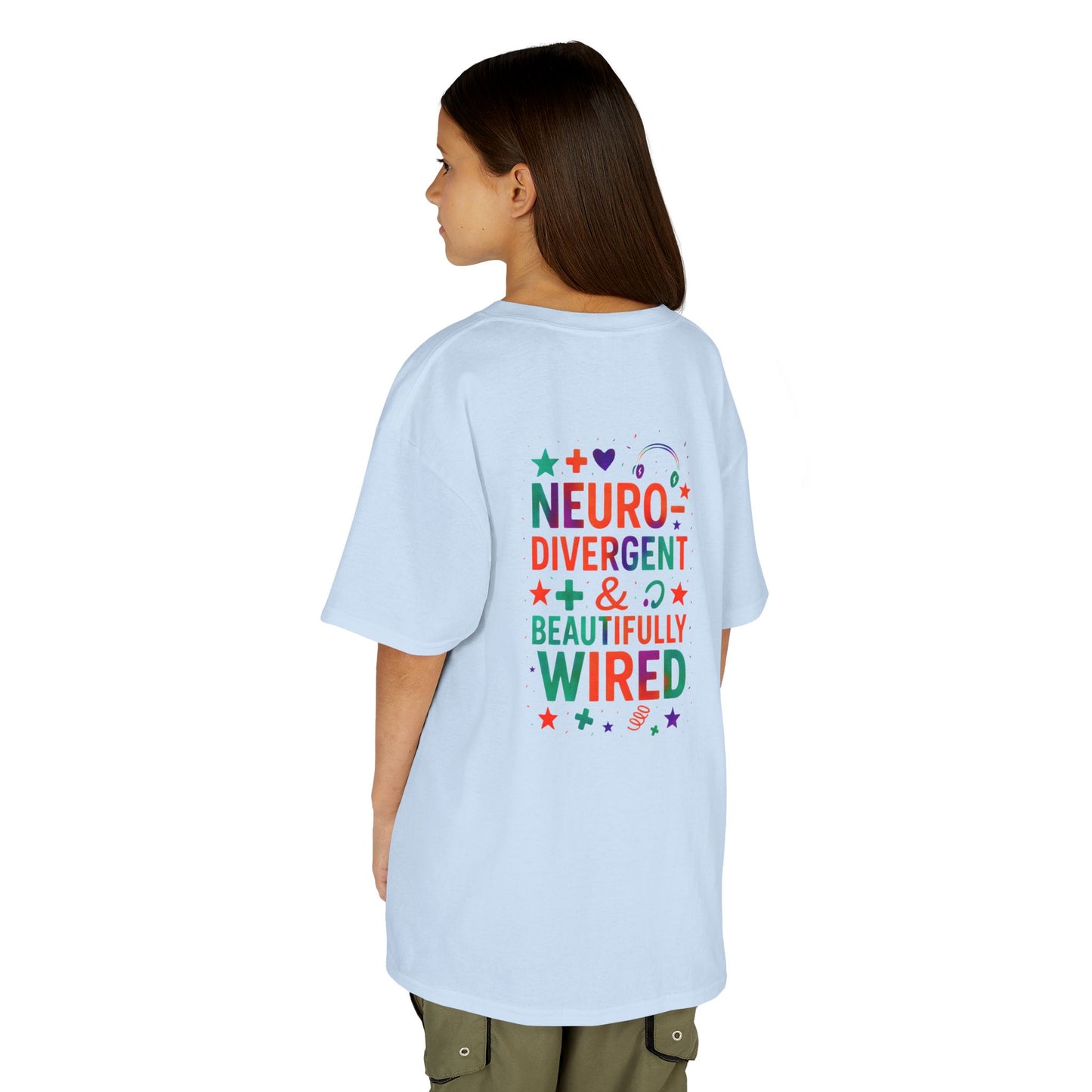 🧩 IB Leaf Neurodivergent & Beautifully Wired – Kids SPD & Autism Awareness Tee