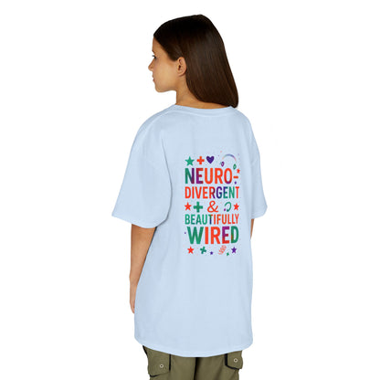 🧩 IB Leaf Neurodivergent & Beautifully Wired – Kids SPD & Autism Awareness Tee