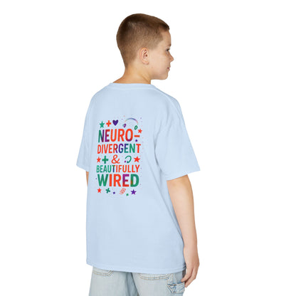 🧩 IB Leaf Neurodivergent & Beautifully Wired – Kids SPD & Autism Awareness Tee