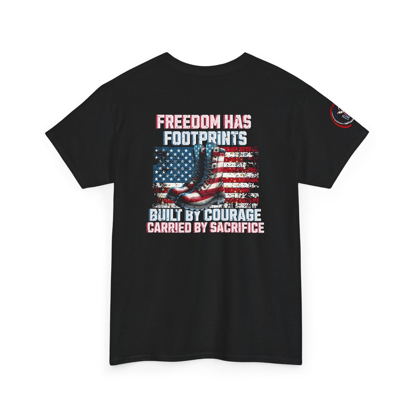 IB Leaf™ Freedom Has Footprints Veterans Tribute Tee | Built by Courage, Carried by Sacrifice