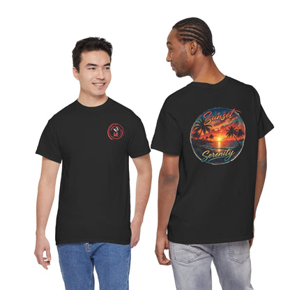 Sunset Serenity | Premium Coastal Art Tee