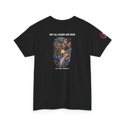 IB Leaf Not All Scars Are Seen | Veteran Mental Health Awareness Tee