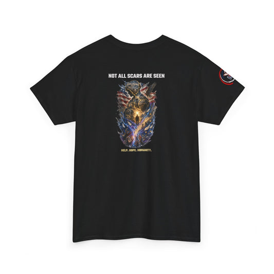 IB Leaf Not All Scars Are Seen | Veteran Mental Health Awareness Tee