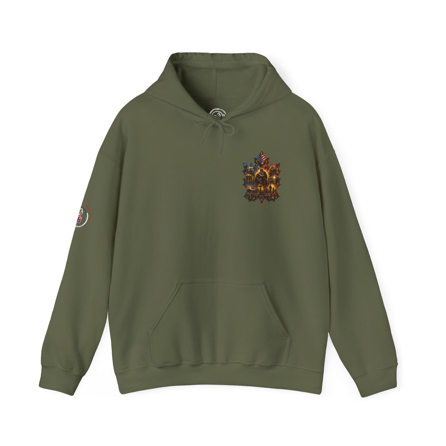 IB Leaf™ Freedom Has Footprints Veterans Tribute Hoodie | Built by Courage, Carried by Sacrifice