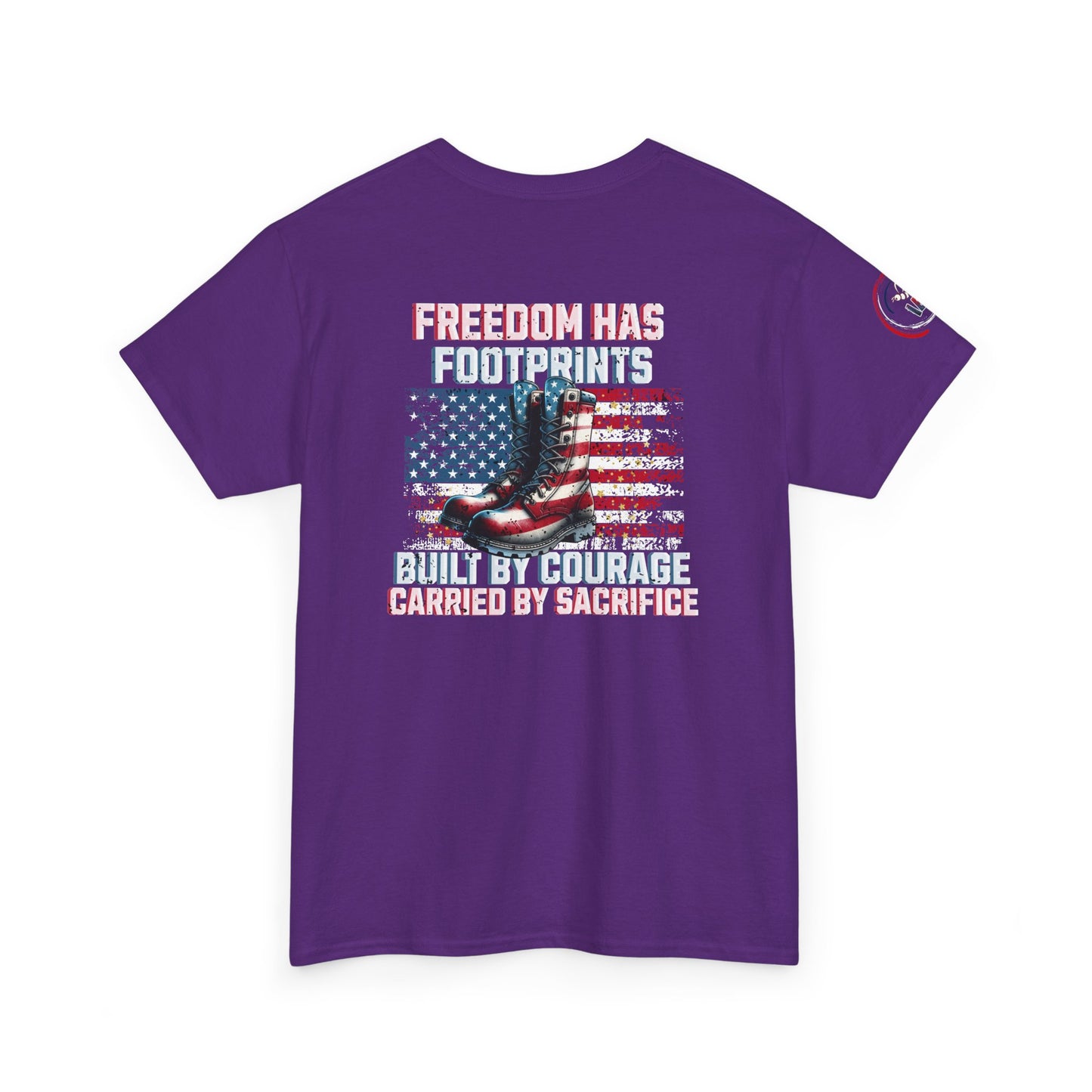 IB Leaf™ Freedom Has Footprints Veterans Tribute Tee | Built by Courage, Carried by Sacrifice