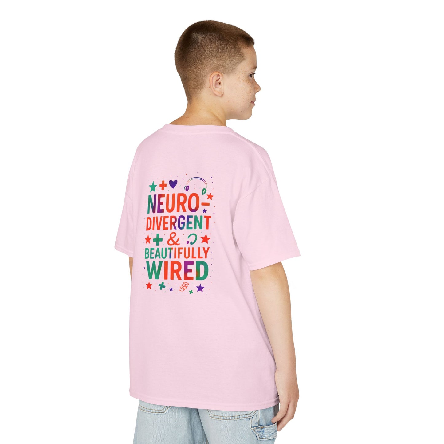 🧩 IB Leaf Neurodivergent & Beautifully Wired – Kids SPD & Autism Awareness Tee