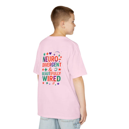 🧩 IB Leaf Neurodivergent & Beautifully Wired – Kids SPD & Autism Awareness Tee