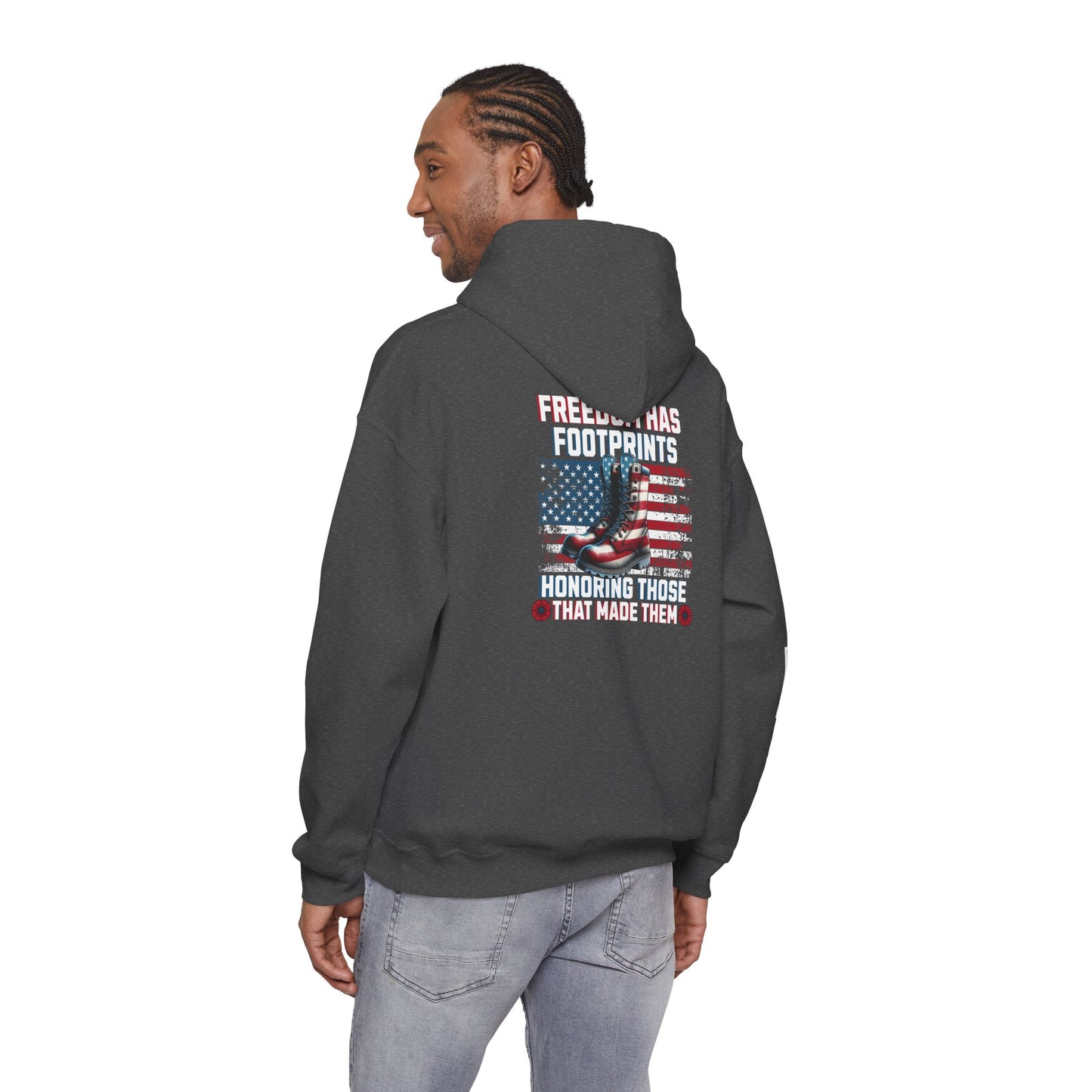 IBLeaf Freedom Has Footprints – Veterans Tribute Hoodie