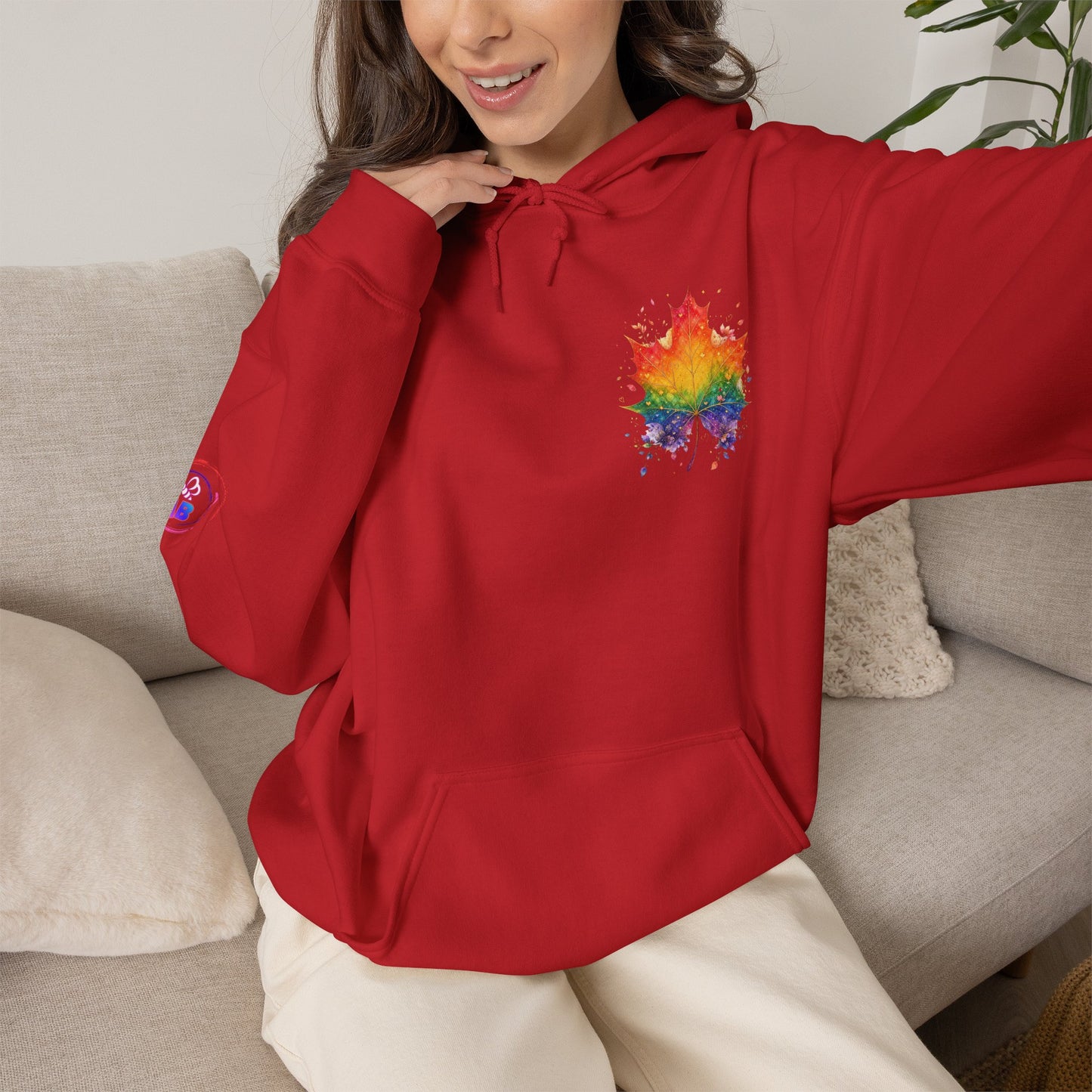 IB Leaf "Pride & Love" LGBTQ+ Awareness Hoodie | Love Loud. Live Proud.