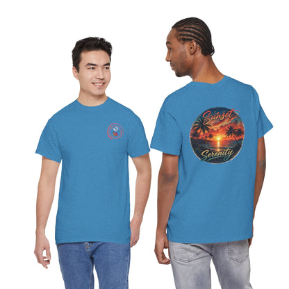 Sunset Serenity | Premium Coastal Art Tee