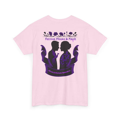 💜 Freedom Blooms in Purple – Domestic Violence Awareness Tee