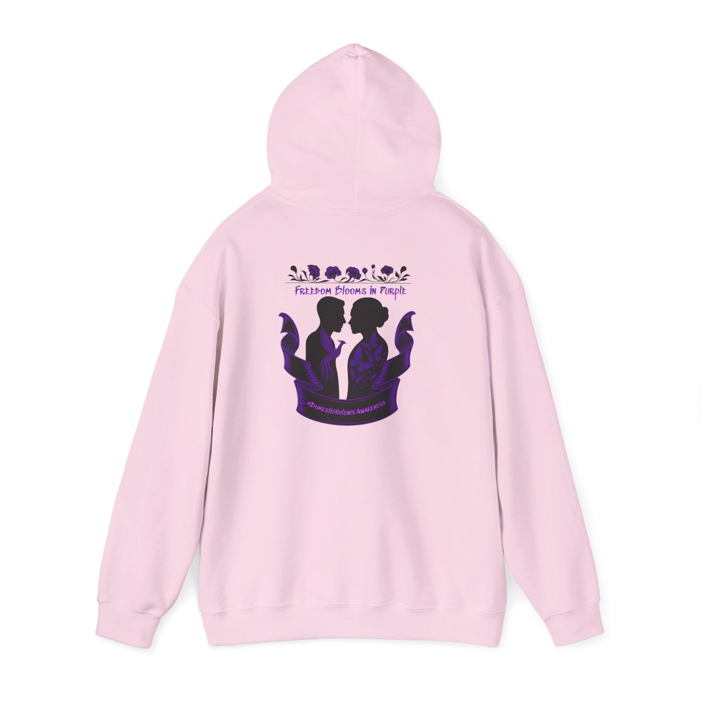 💜 Freedom Blooms in Purple – Domestic Violence Awareness Hoodie
