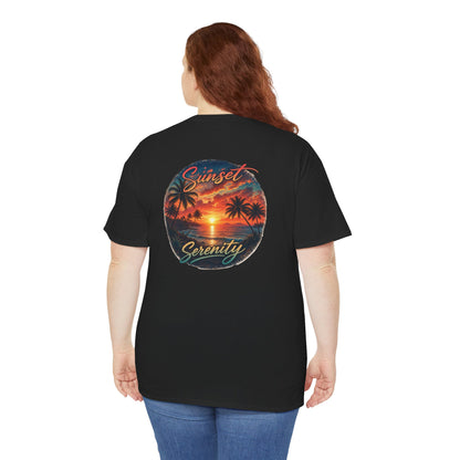 Sunset Serenity | Premium Coastal Art Tee