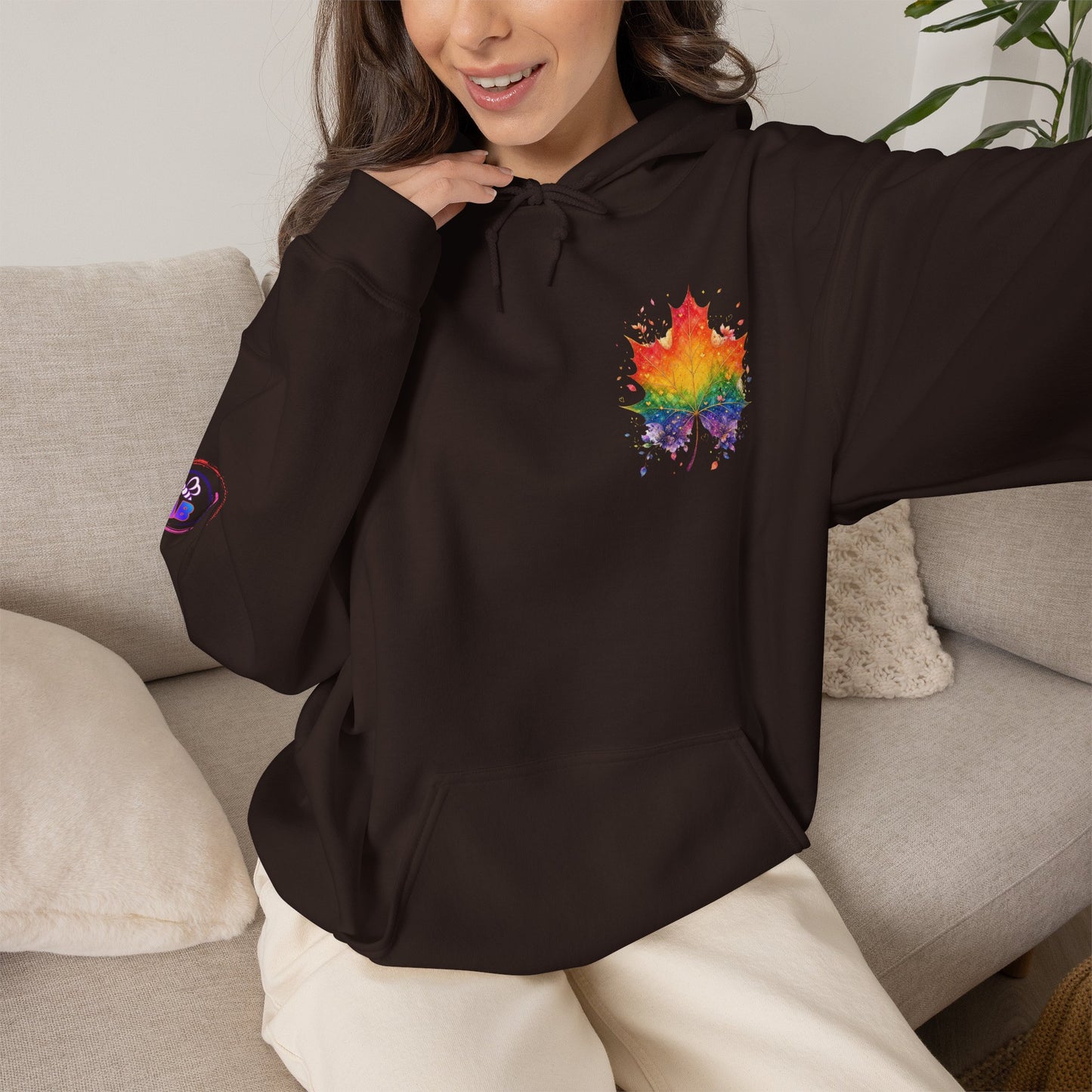 IB Leaf "Pride & Love" LGBTQ+ Awareness Hoodie | Love Loud. Live Proud.