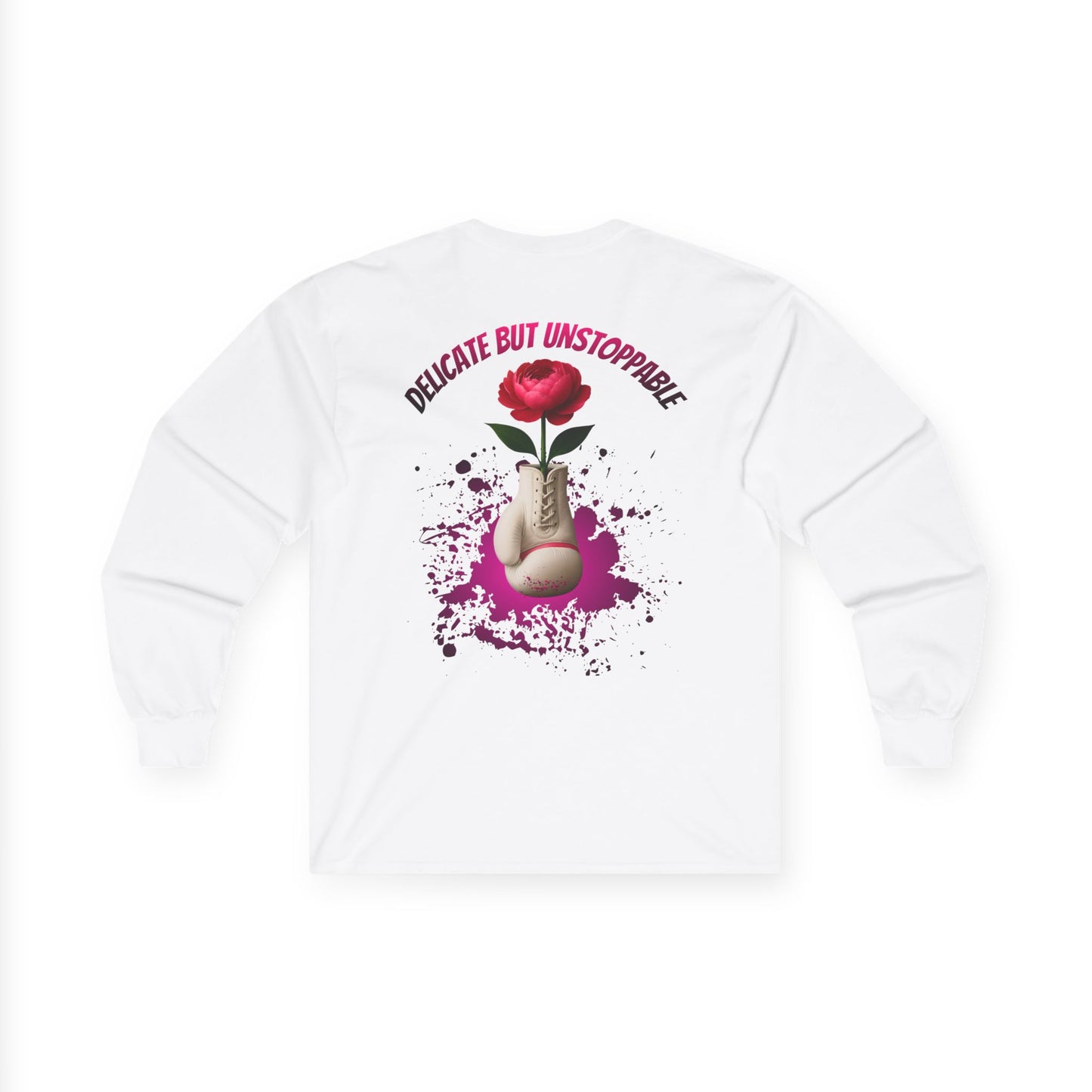 IB Leaf Fight in Bloom – Breast Cancer Awareness Long Sleeve Tee