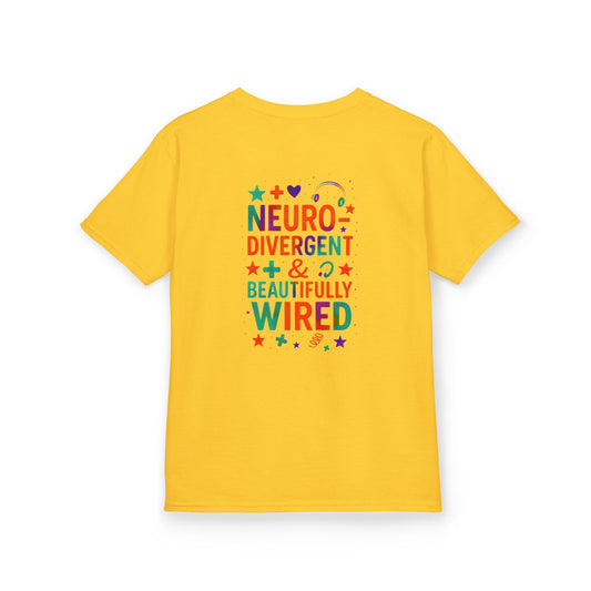 🧩 IB Leaf Neurodivergent & Beautifully Wired – Kids SPD & Autism Awareness Tee