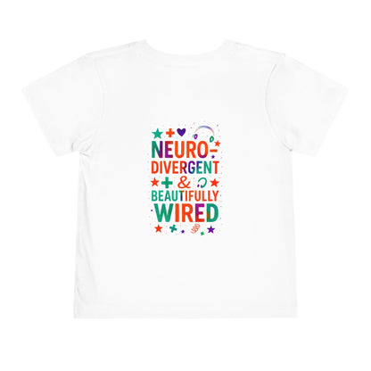 🧩 IB Leaf Neurodivergent & Beautifully Wired – Toddler SPD & Autism Awareness Tee
