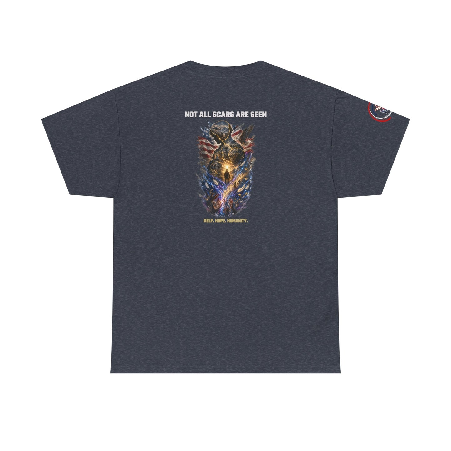 IB Leaf Not All Scars Are Seen | Veteran Mental Health Awareness Tee