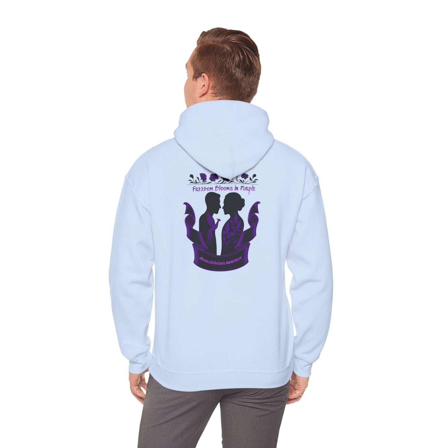 💜 Freedom Blooms in Purple – Domestic Violence Awareness Hoodie