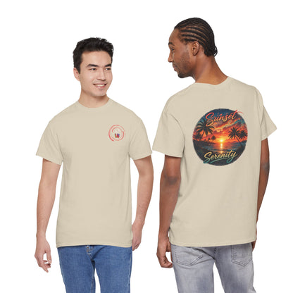 Sunset Serenity | Premium Coastal Art Tee