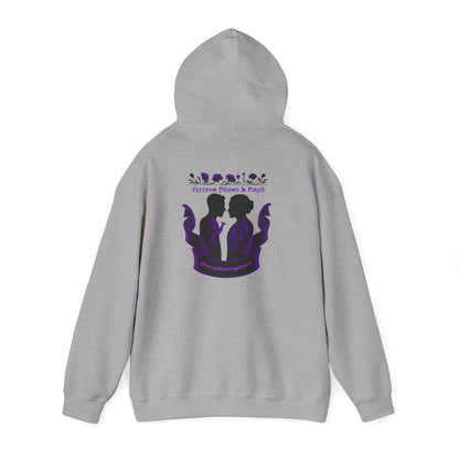 💜 Freedom Blooms in Purple – Domestic Violence Awareness Hoodie