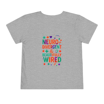 🧩 IB Leaf Neurodivergent & Beautifully Wired – Toddler SPD & Autism Awareness Tee