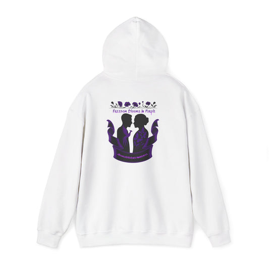 💜 Freedom Blooms in Purple – Domestic Violence Awareness Hoodie