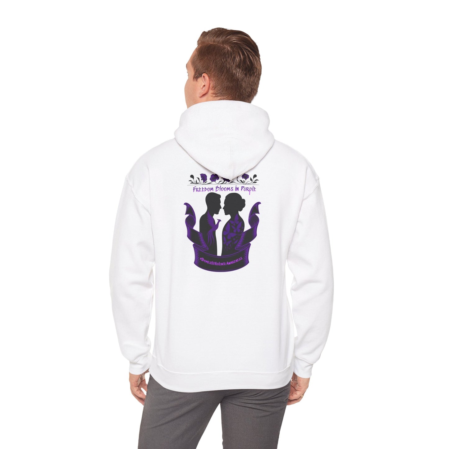 💜 Freedom Blooms in Purple – Domestic Violence Awareness Hoodie