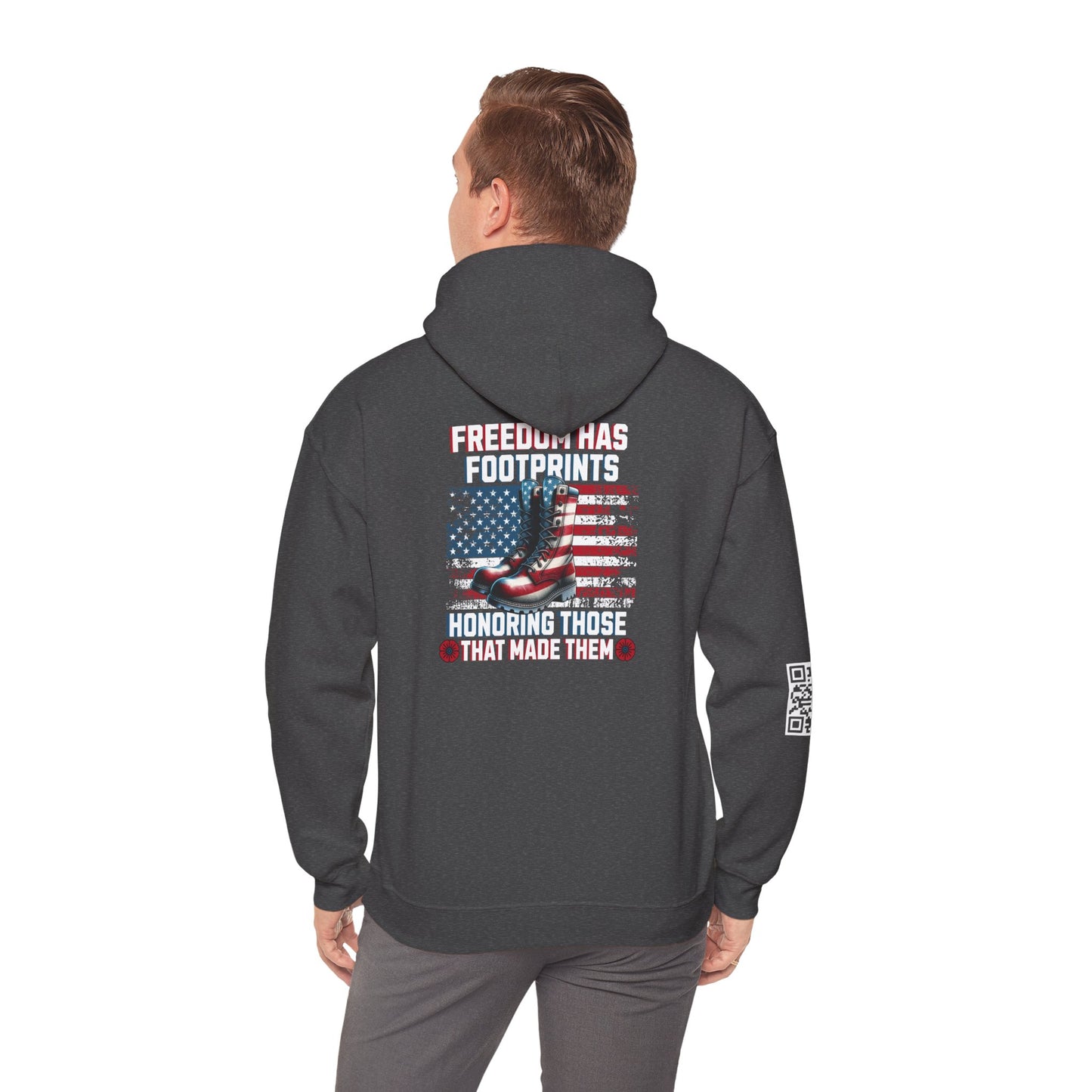 IBLeaf Freedom Has Footprints – Veterans Tribute Hoodie