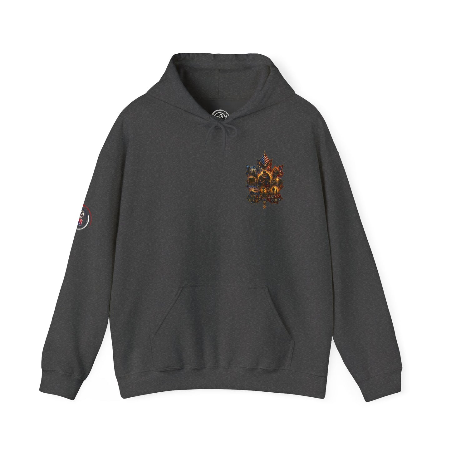 IB Leaf™ Freedom Has Footprints Veterans Tribute Hoodie | Built by Courage, Carried by Sacrifice