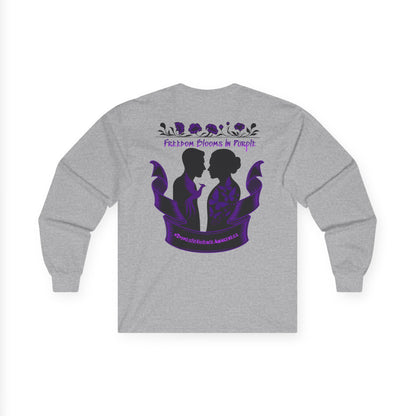 💜 Freedom Blooms in Purple – Domestic Violence Awareness Long Sleeve Tee