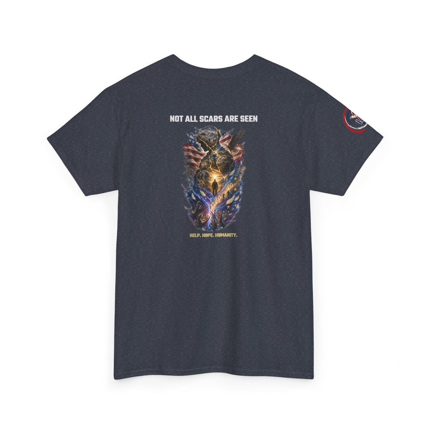 IB Leaf Not All Scars Are Seen | Veteran Mental Health Awareness Tee