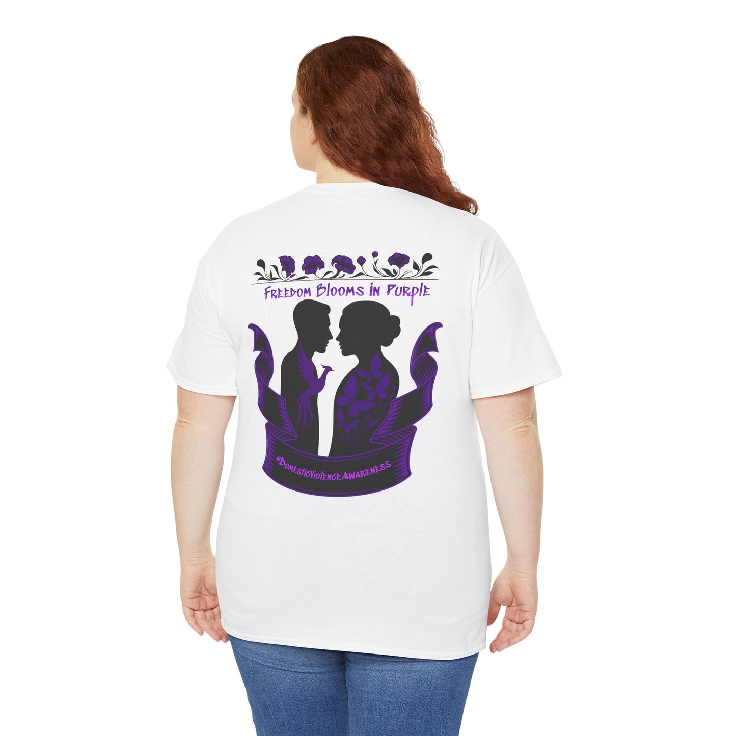 💜 Freedom Blooms in Purple – Domestic Violence Awareness Tee